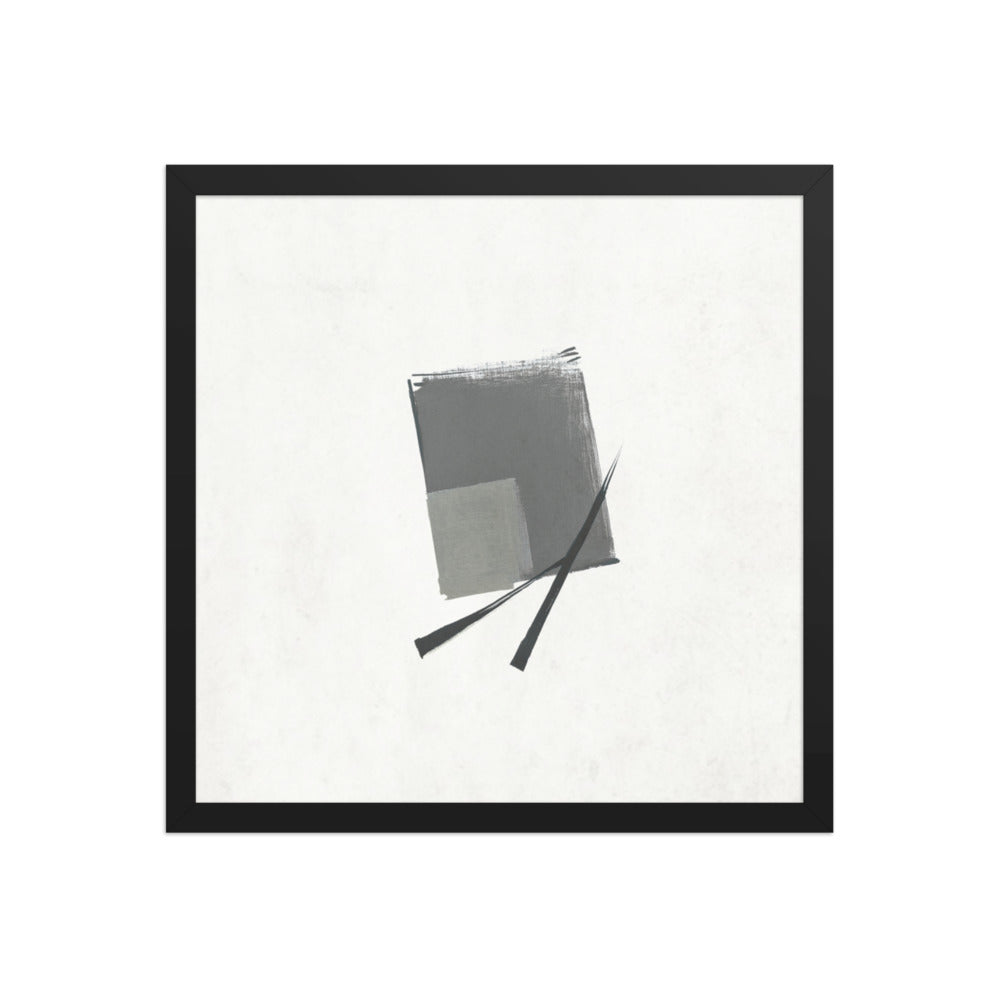 WASABI framed paper gloss — Black, 16″×16″