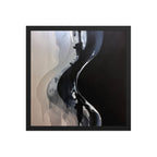 CATALYSIS framed paper gloss — Black, 16″×16″