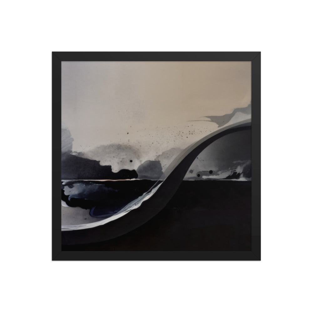DIFFUSION framed paper gloss — Black, 16″×16″