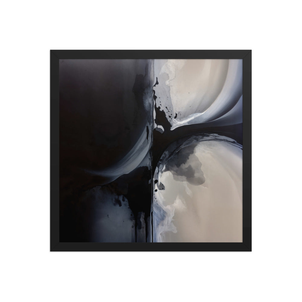 FUSION framed paper gloss — Black, 16″×16″