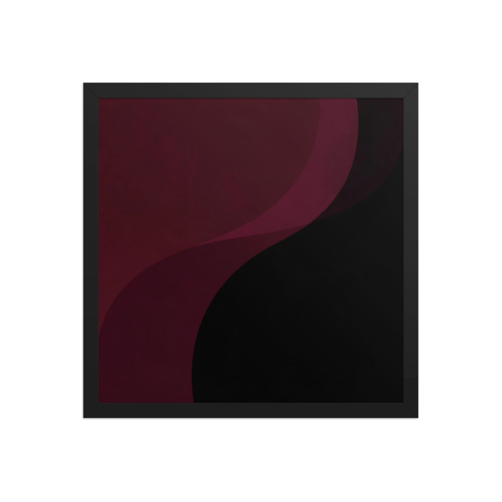 DAMASK — Framed Paper, Black, 16×16