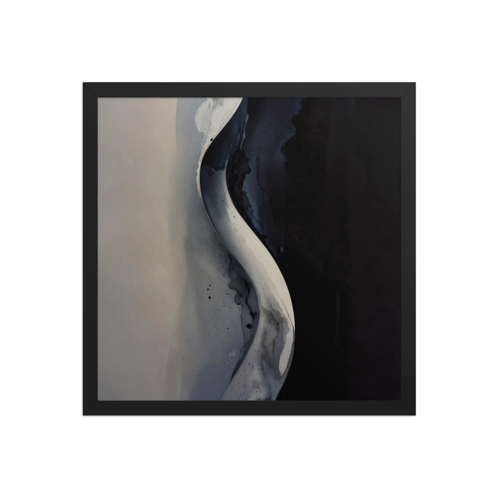 GRADIENT framed paper gloss — Black, 16″×16″