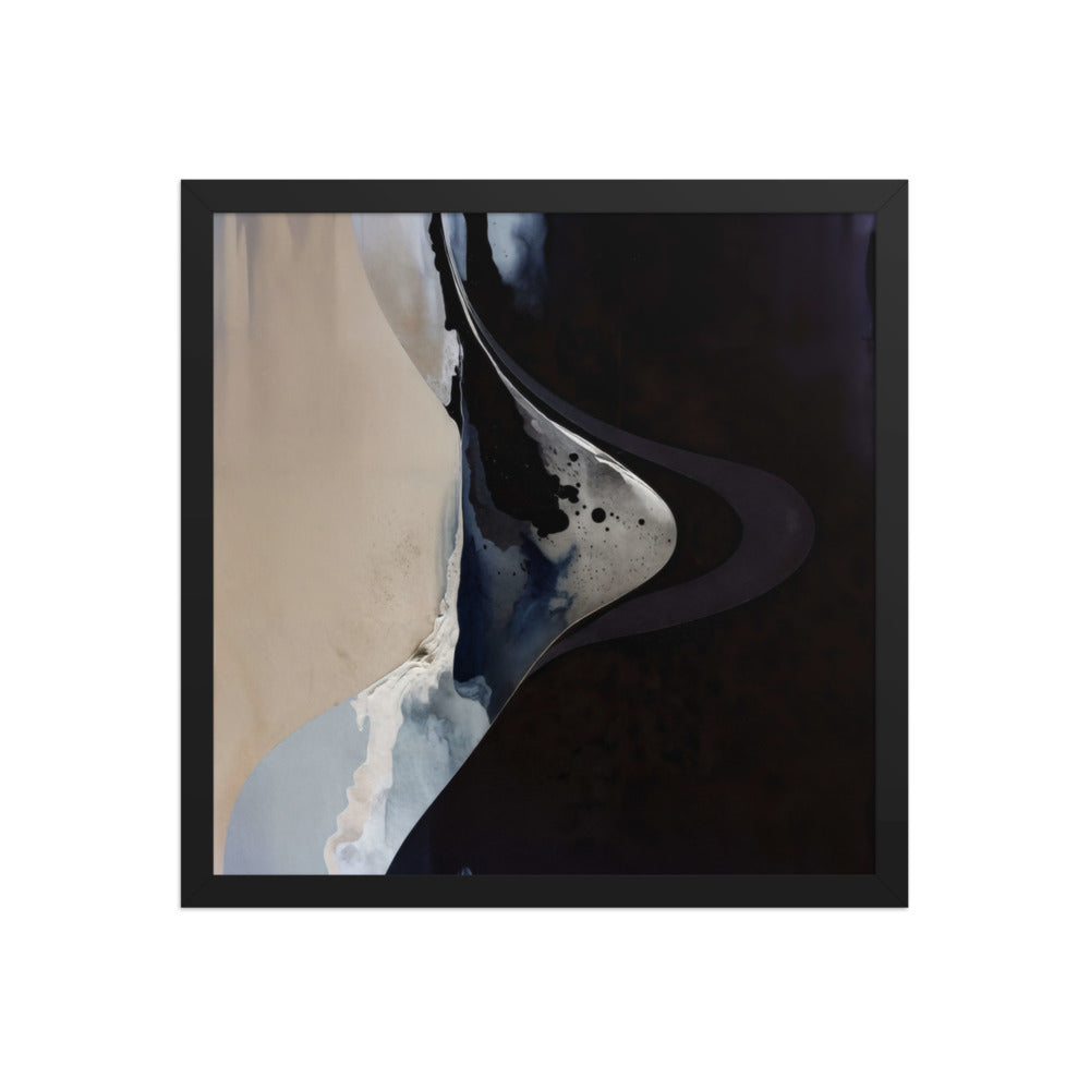 IONIZATION framed paper gloss — Black, 16″×16″