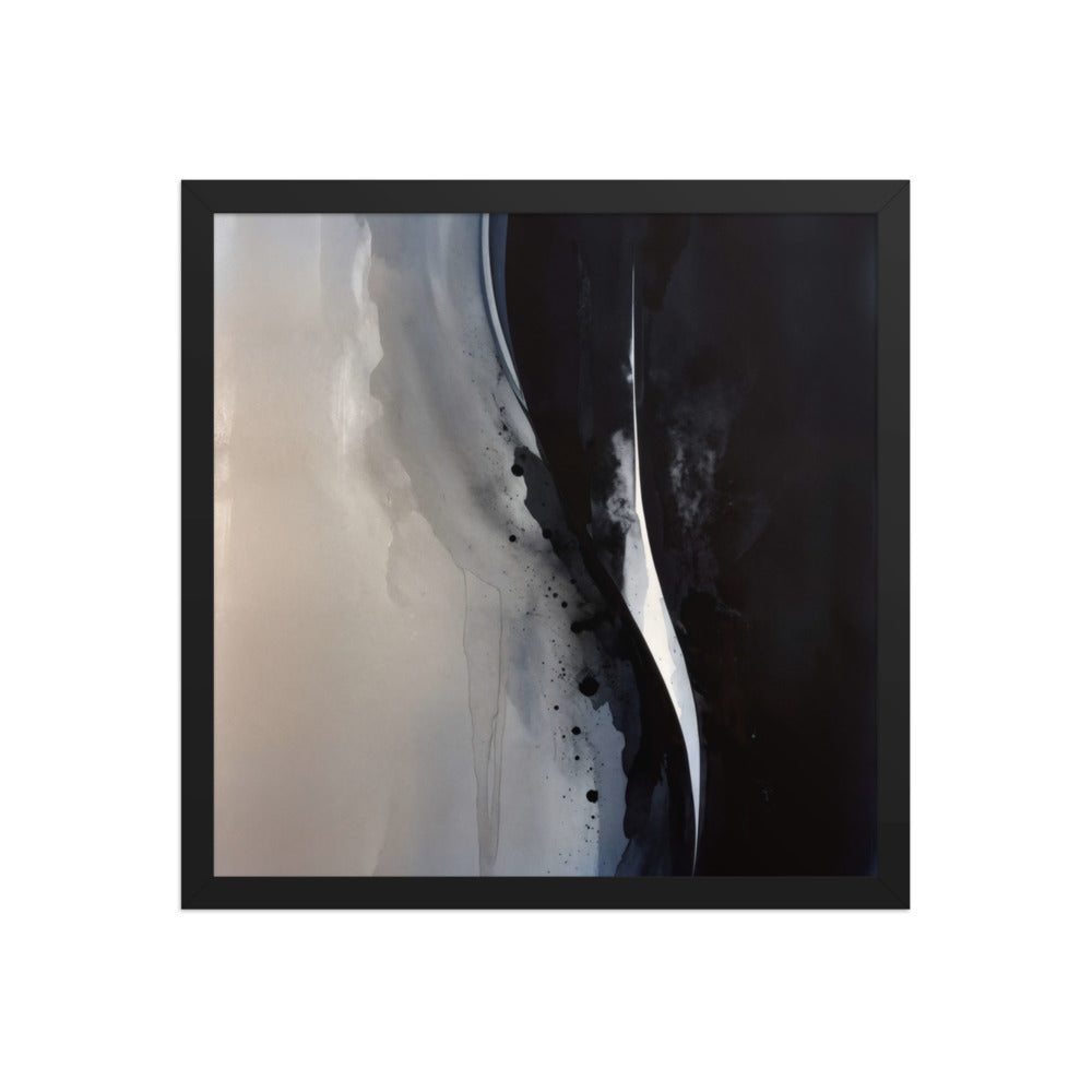 OXIDATION framed paper gloss — Black, 16″×16″