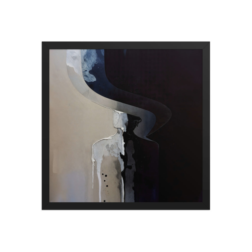 PASSIVATION framed paper gloss — Black, 16″×16″