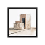 Assembly framed paper in Black frame — 16″×16″