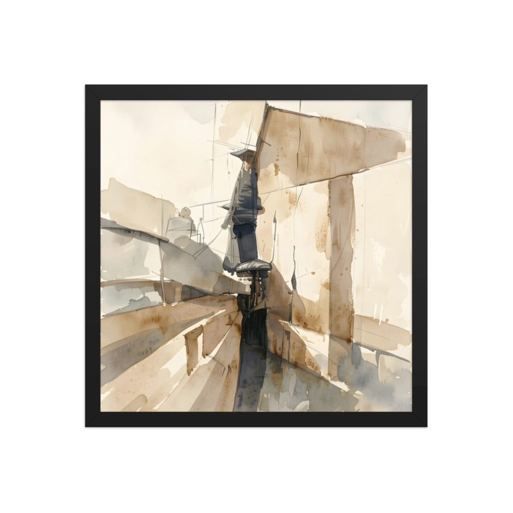 Border framed paper — Black, 16″×16″
