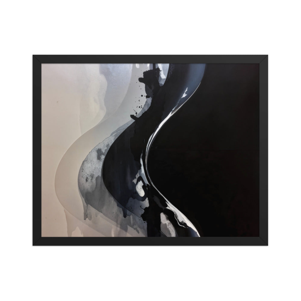 CATALYSIS framed paper gloss — Black, 16″×20″