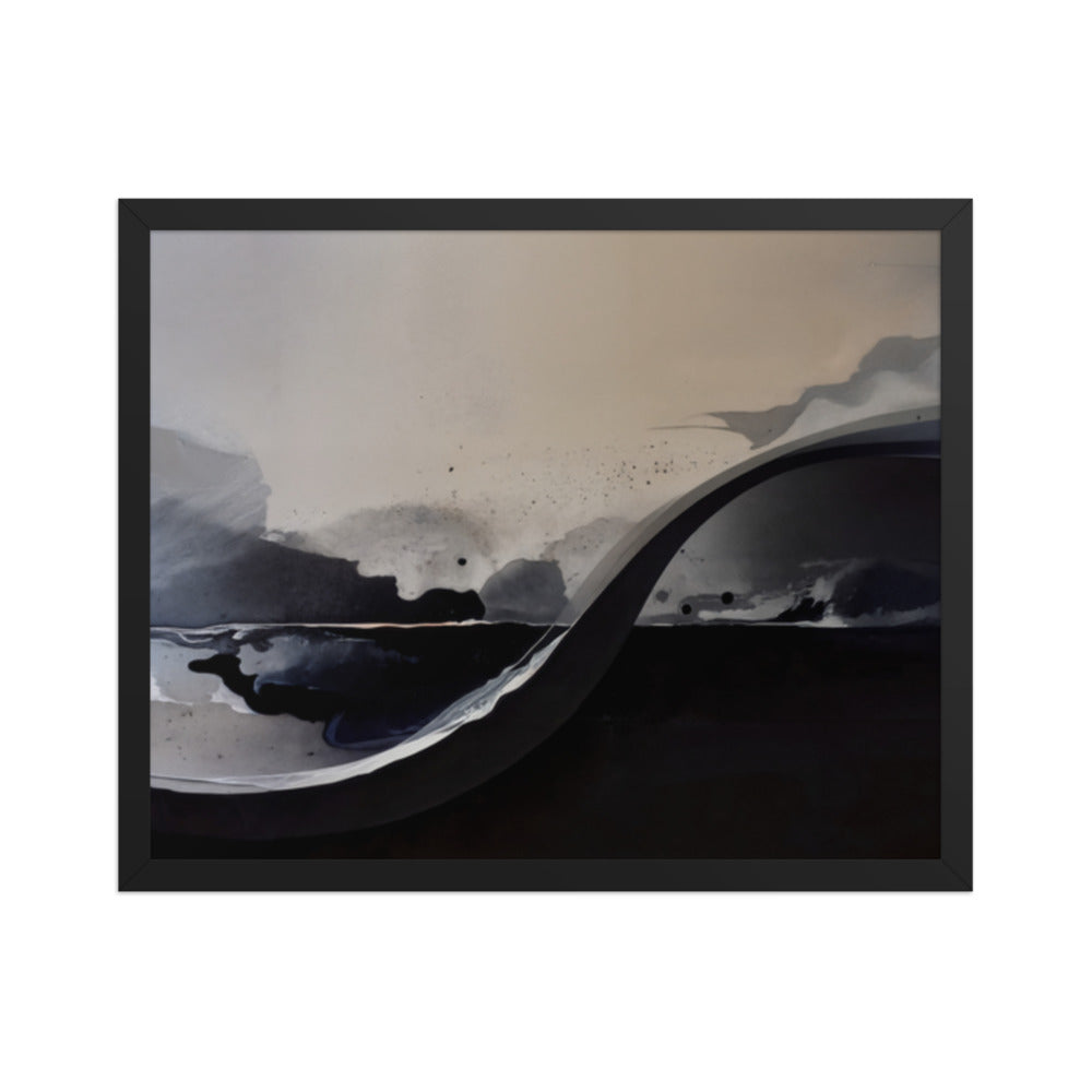 DIFFUSION framed paper gloss — Black, 16″×20″