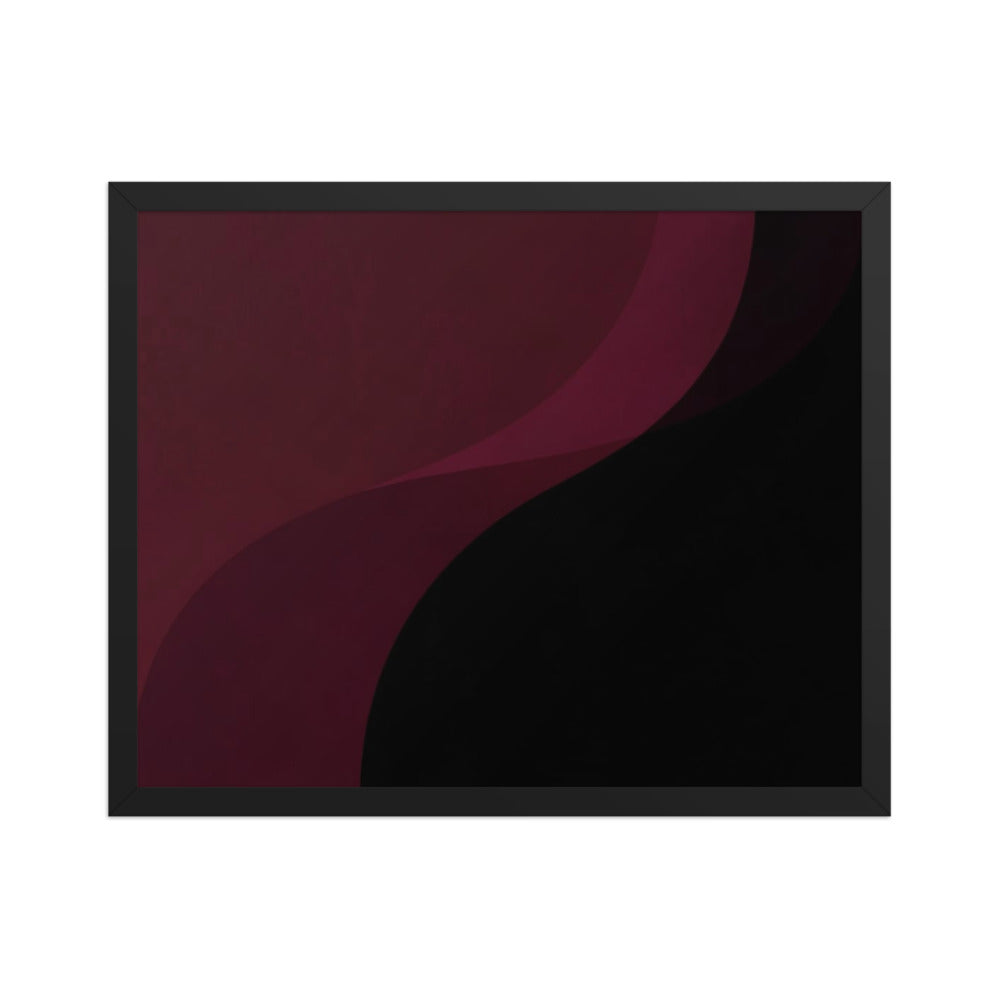 DAMASK — Framed Paper, Black, 16×20