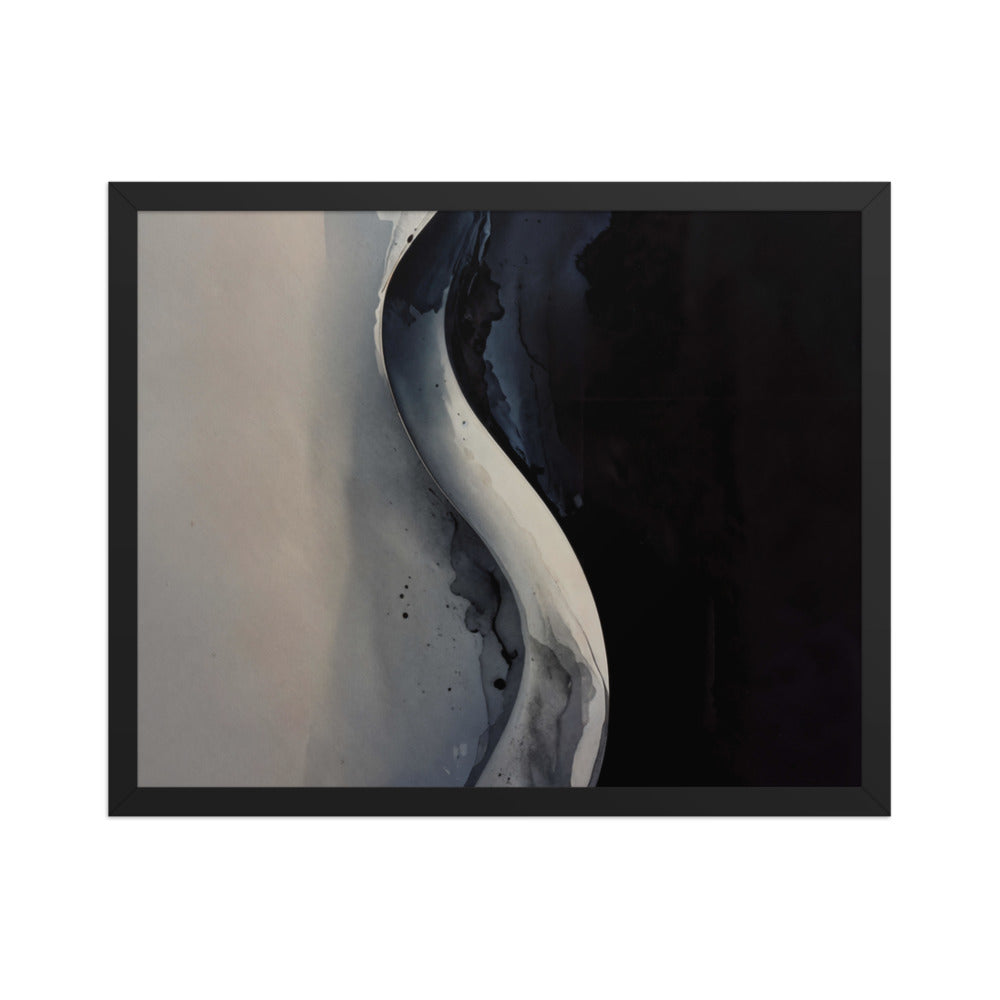 GRADIENT framed paper gloss — Black, 16″×20″