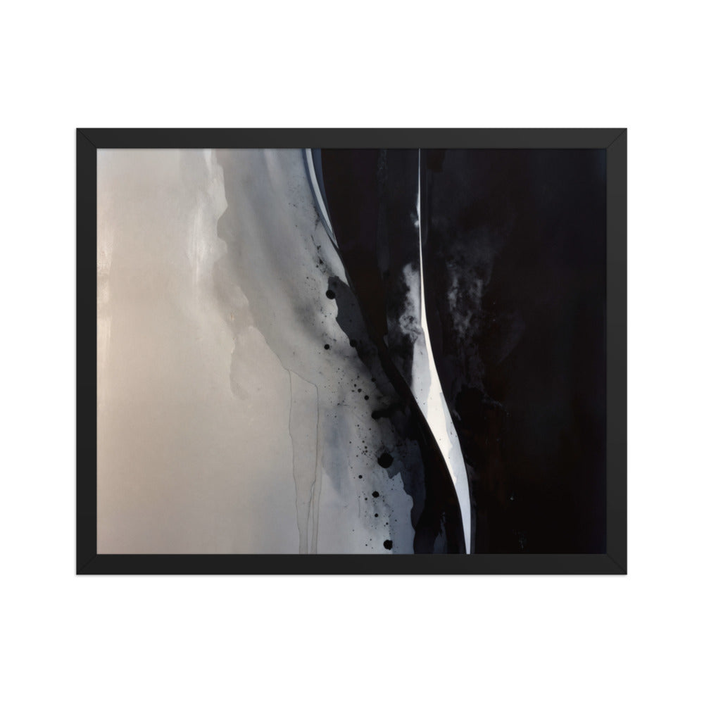 OXIDATION framed paper gloss — Black, 16″×20″