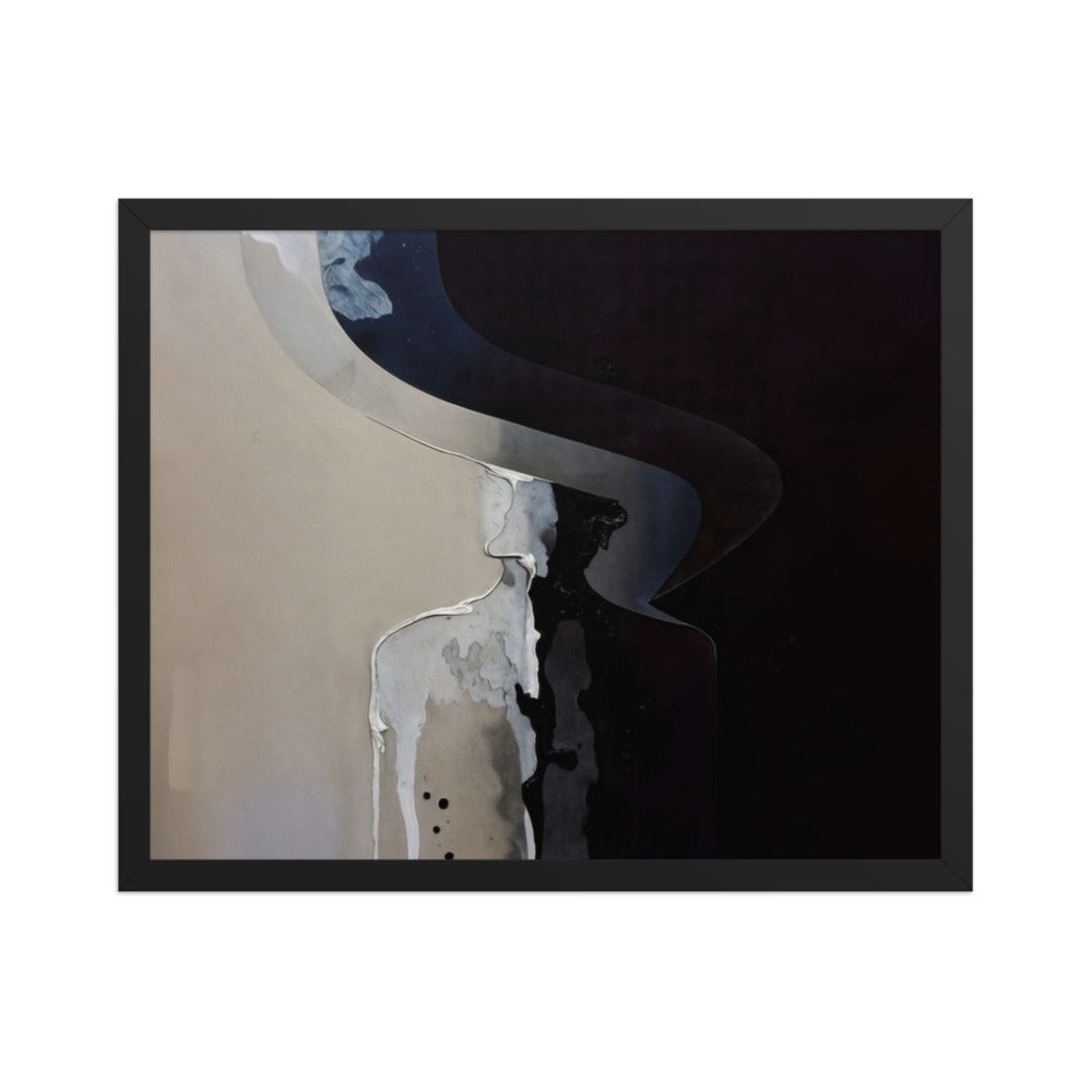 PASSIVATION framed paper gloss — Black, 16″×20″
