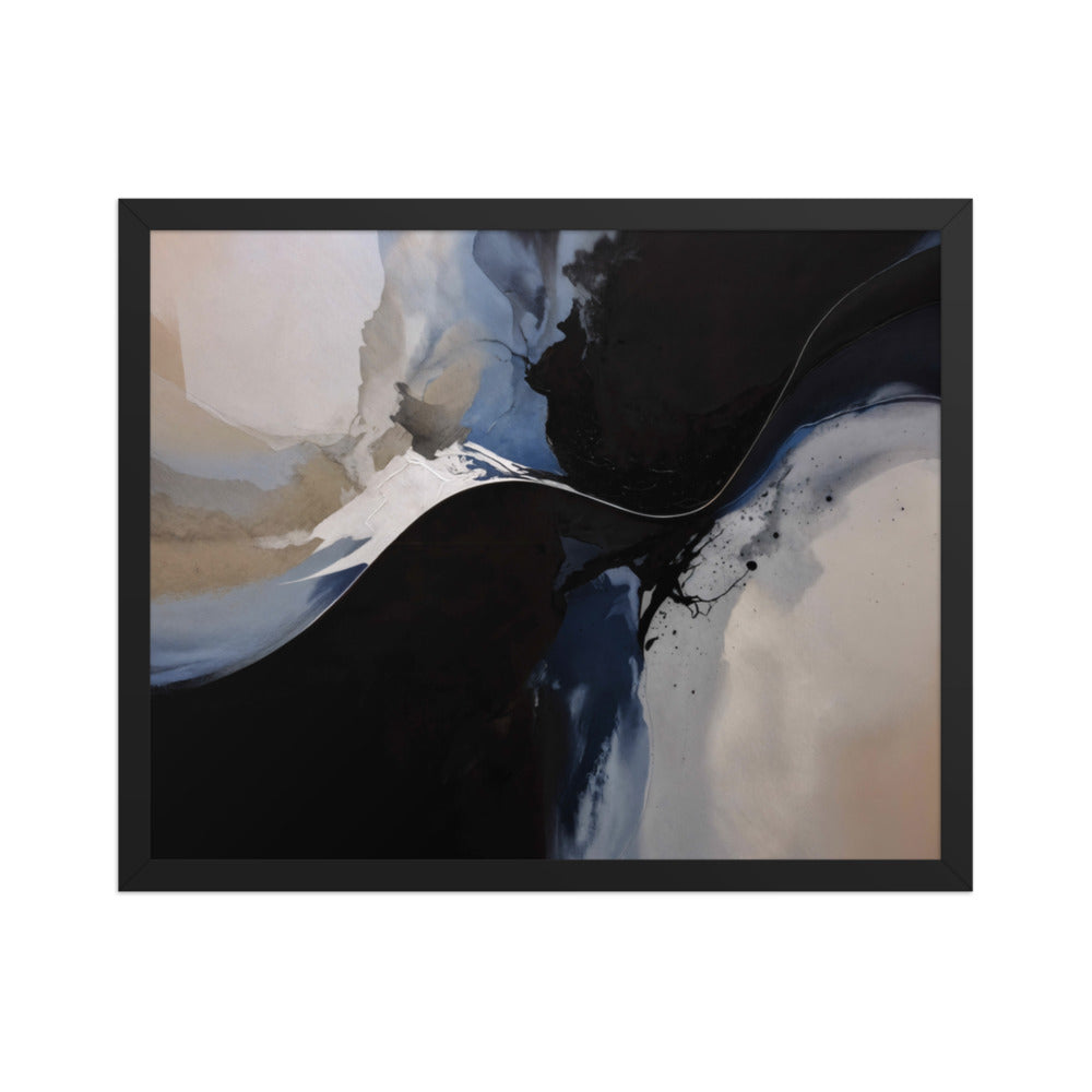 REDUCTION framed paper gloss — Black, 16″×20″