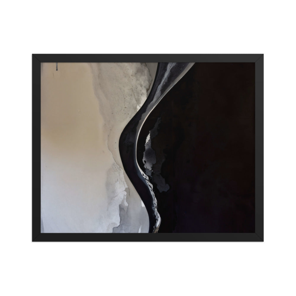 SUBLIMATION framed paper gloss — Black, 16″×20″
