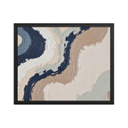 Loess framed paper artwork with warm ochre, taupe and sandstone-like textures, shown on white.