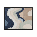 Marl framed paper artwork with pale stone and soft clay tones with subtle visual texture, shown on white.