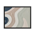 Talus framed paper artwork with angular rock-like forms and deep charcoal contrasts, shown on white.
