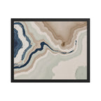 Terrace framed paper artwork with stepped stone-like shelves and warm mineral gradients, shown on white.