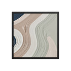Talus framed paper artwork with angular rock-like forms and deep charcoal contrasts, shown on white.