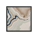 Terrace framed paper artwork with stepped stone-like shelves and warm mineral gradients, shown on white.