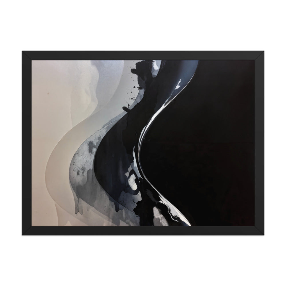 CATALYSIS framed paper gloss — Black, 18″×24″