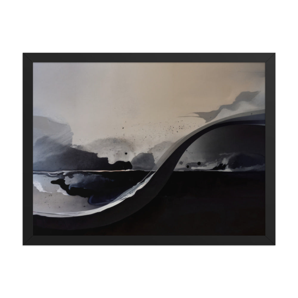 DIFFUSION framed paper gloss — Black, 18″×24″