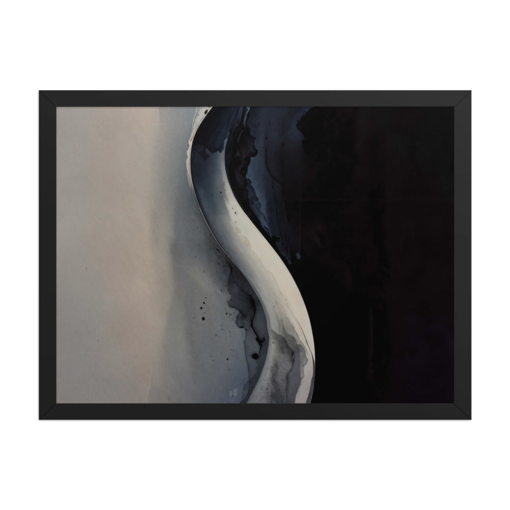 GRADIENT framed paper gloss — Black, 18″×24″