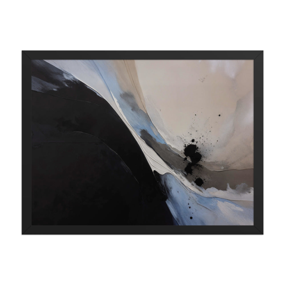 NUCLEATION framed paper gloss — Black, 18″×24″