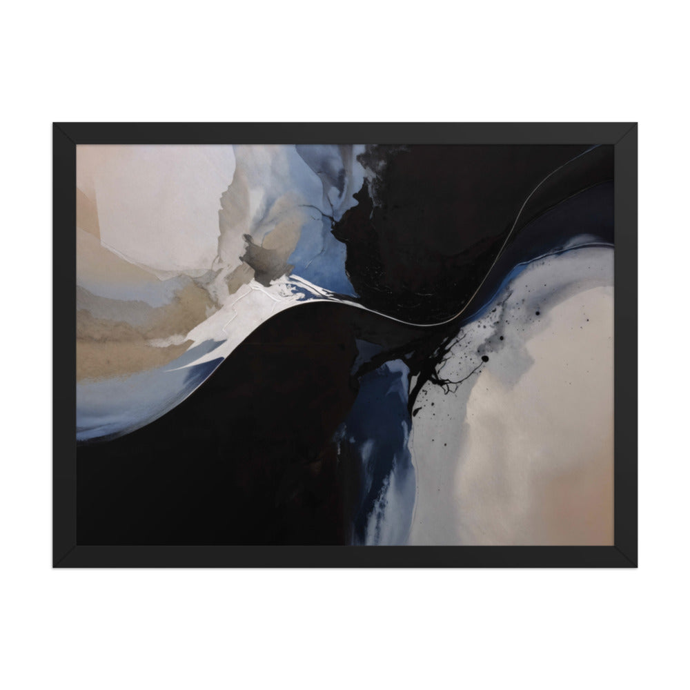 REDUCTION framed paper gloss — Black, 18″×24″