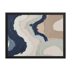 Marl framed paper artwork with pale stone and soft clay tones with subtle visual texture, shown on white.