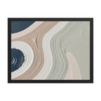 Talus framed paper artwork with angular rock-like forms and deep charcoal contrasts, shown on white.