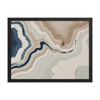 Terrace framed paper artwork with stepped stone-like shelves and warm mineral gradients, shown on white.