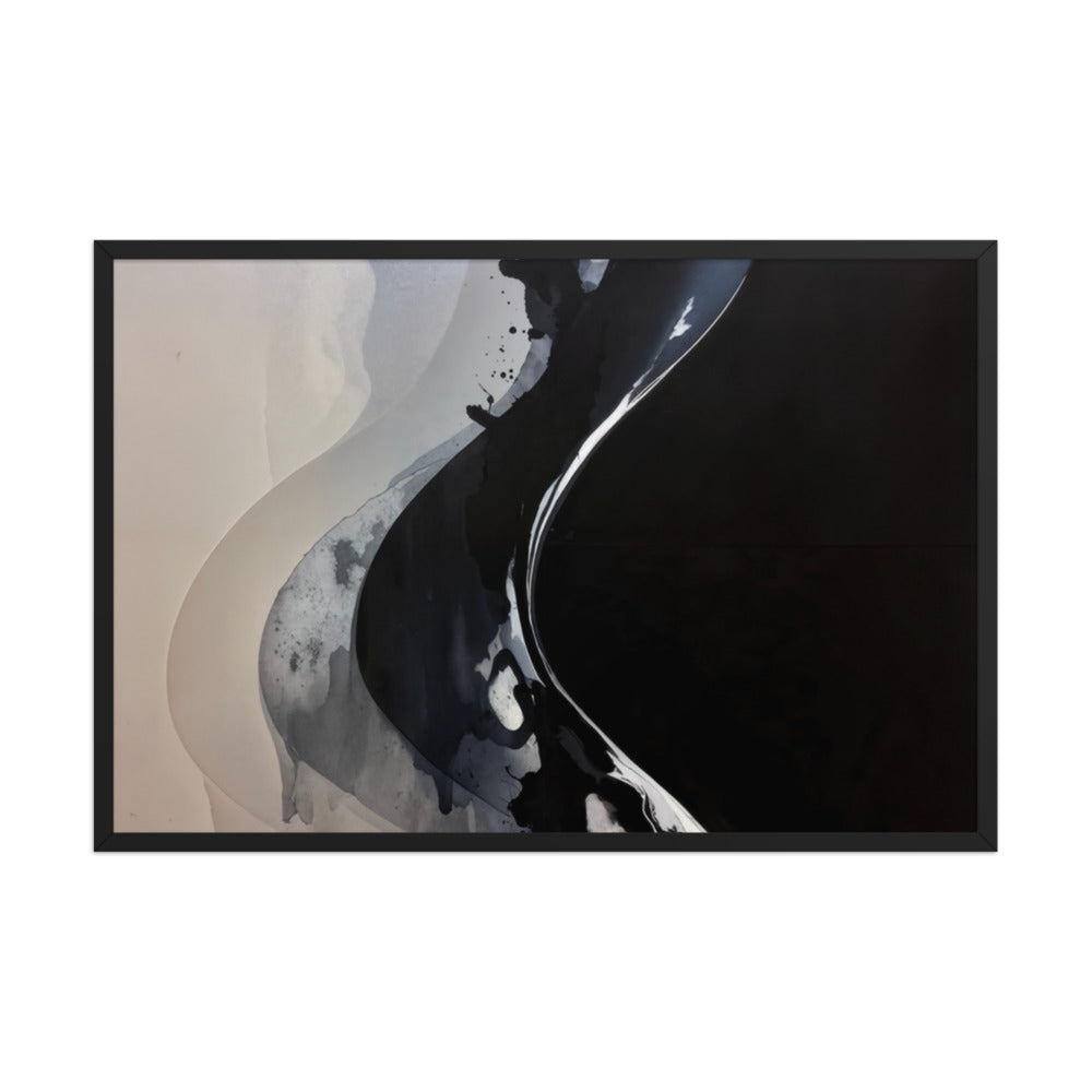 CATALYSIS framed paper gloss — Black, 24″×36″
