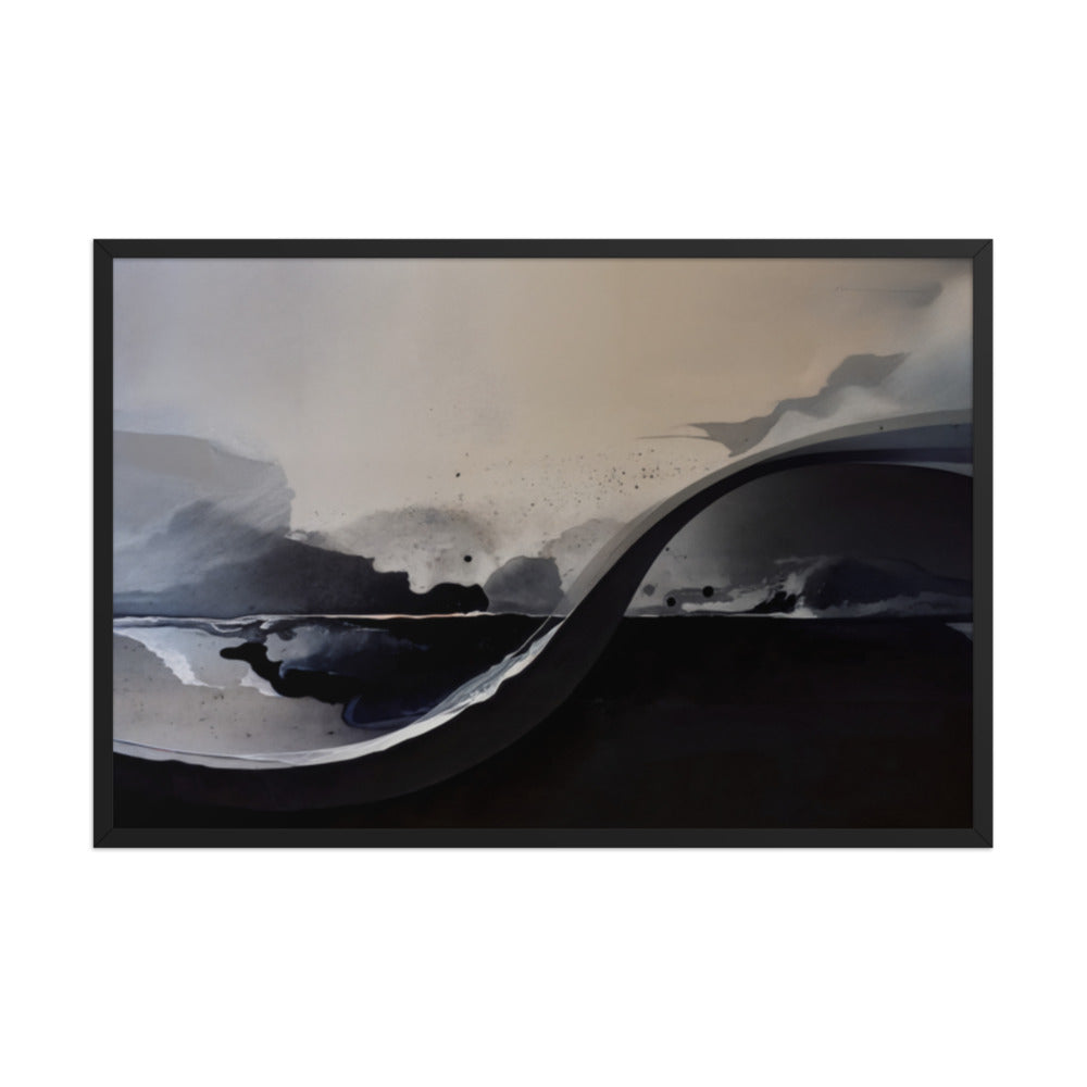 DIFFUSION framed paper gloss — Black, 24″×36″