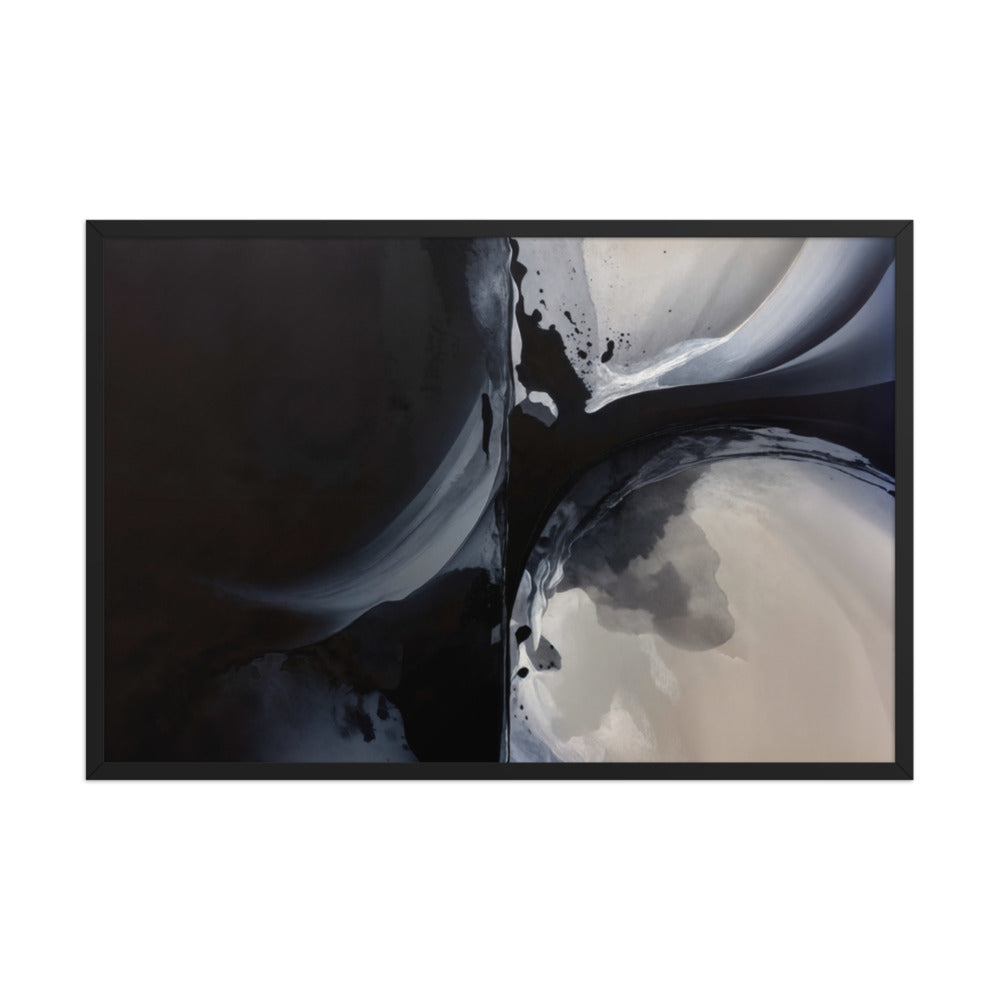 FUSION framed paper gloss — Black, 24″×36″