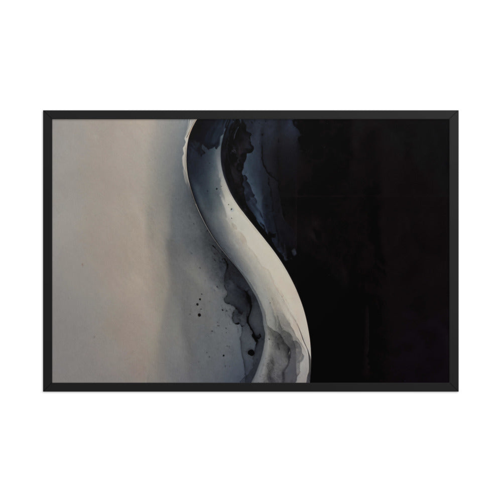 GRADIENT framed paper gloss — Black, 24″×36″