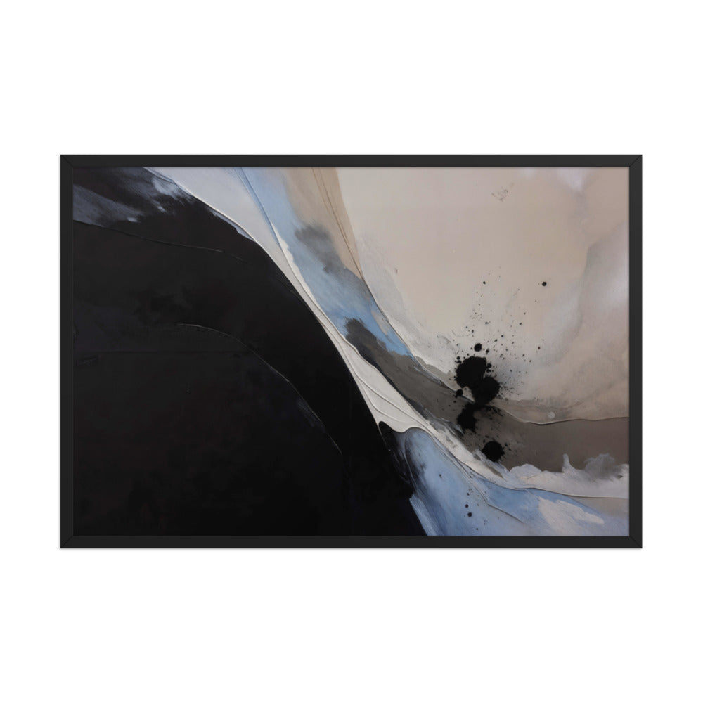 NUCLEATION framed paper gloss — Black, 24″×36″
