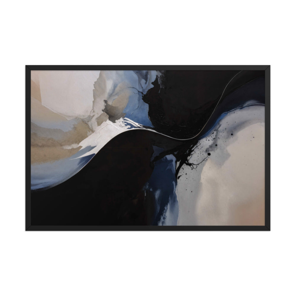 REDUCTION framed paper gloss — Black, 24″×36″