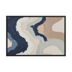 Marl framed paper artwork with pale stone and soft clay tones with subtle visual texture, shown on white.