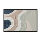 Talus framed paper artwork with angular rock-like forms and deep charcoal contrasts, shown on white.