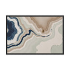 Terrace framed paper artwork with stepped stone-like shelves and warm mineral gradients, shown on white.