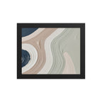 Talus framed paper artwork with angular rock-like forms and deep charcoal contrasts, shown on white.