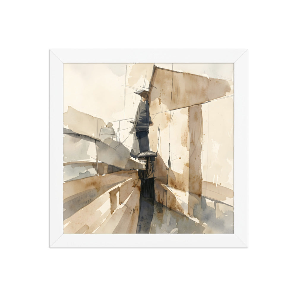 Border framed paper — White, 10″×10″