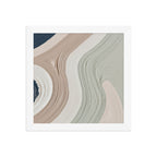 Talus framed paper artwork with angular rock-like forms and deep charcoal contrasts, shown on white.