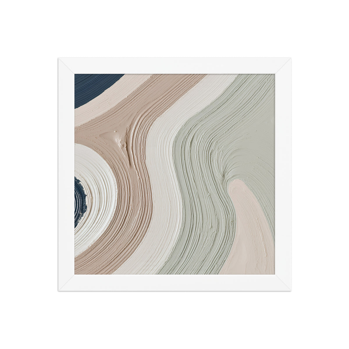Talus framed paper artwork with angular rock-like forms and deep charcoal contrasts, shown on white.