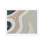 Talus framed paper artwork with angular rock-like forms and deep charcoal contrasts, shown on white.