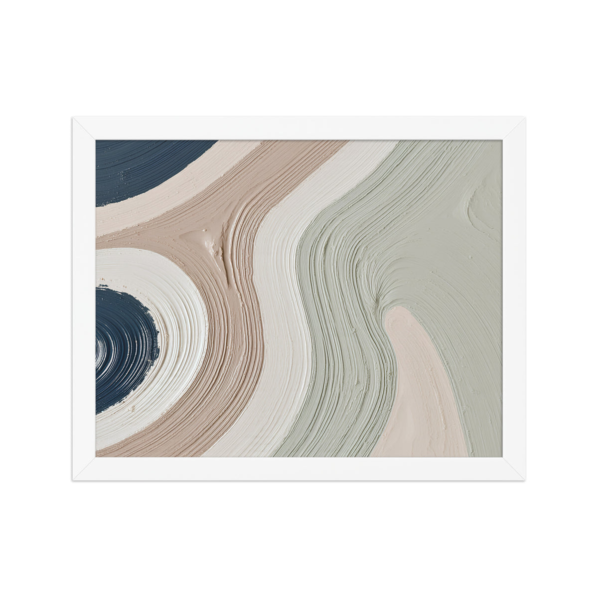 Talus framed paper artwork with angular rock-like forms and deep charcoal contrasts, shown on white.