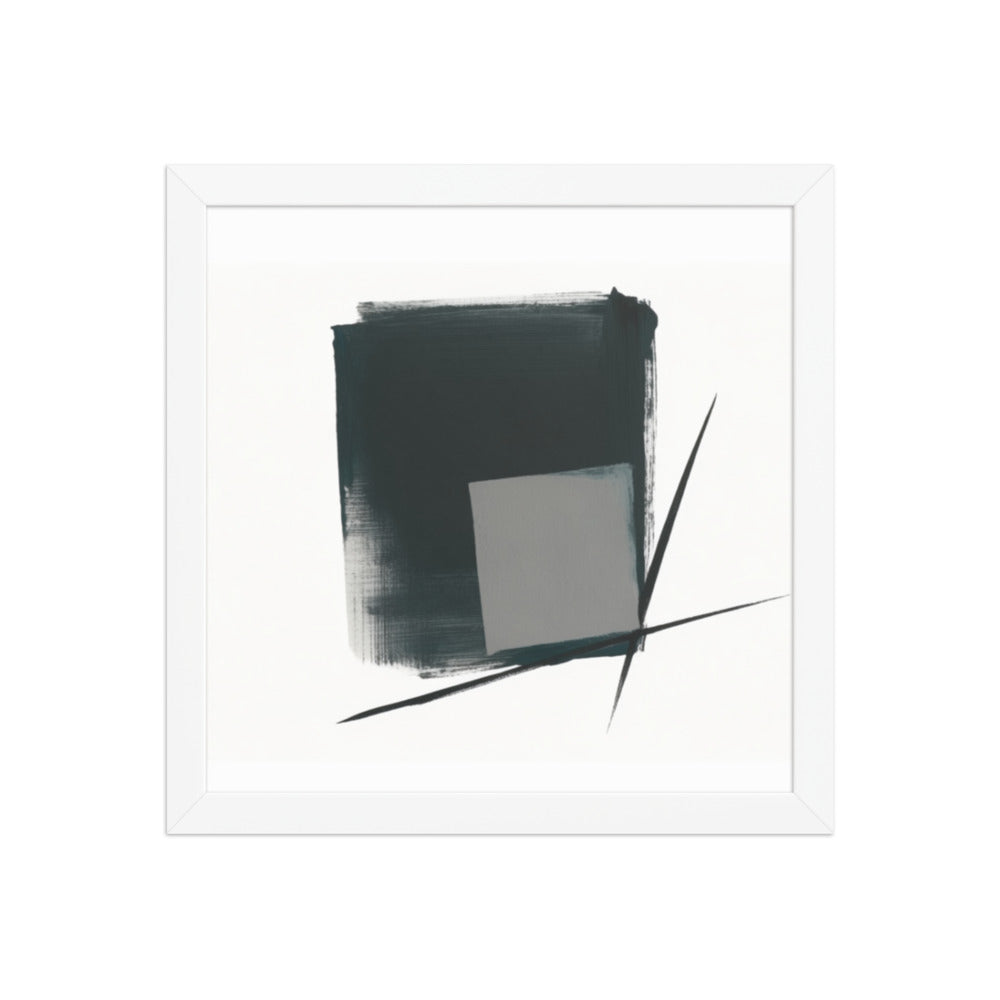 Ahi framed paper gloss — White, 12″×12″