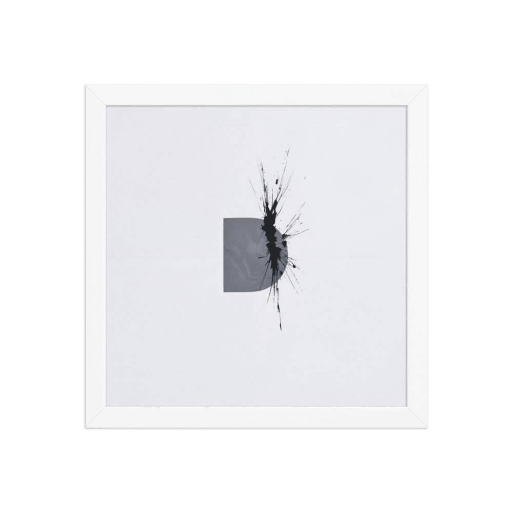 BEHEMOTH framed paper gloss — White, 12″×12″